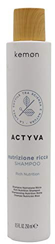 Kemon Actyva Nutrizione Ricca Shampoo, Azione Nutriente e Protettiva i Capelli Secchi e Sensibilizzati, con Avena e Olio di Oliva - 250 ml