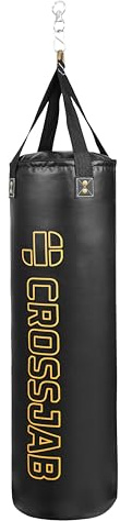 ULTRA FITNESS Saco de Boxeo vacío MMA Sparring Punching Training Kickboxing Muay Thai con Cadena, Negro, 4FT