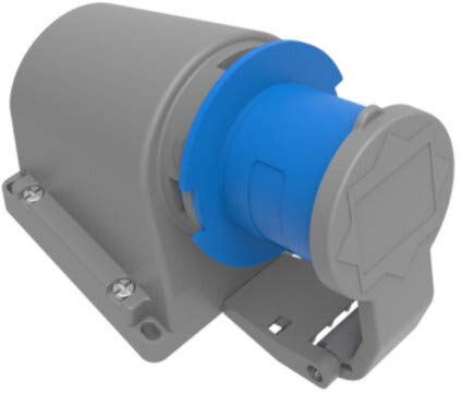 AW-Tools Camping Wand-Stecker CEE 32A/230V 2P+ E Caravan Boot IP44 mit Deckel