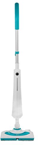 Beldray BEL01097 Detergent Steam Mop - Multi Surface Steam Cleaner, Dual Tank Design 350ml Water Tank , 200 ml Detergent, Chemical Free Cleaning, Accessories Included, 1300W, 25 Second Heat Up