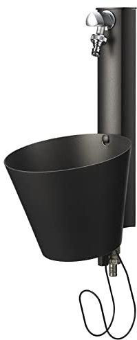 Fontaine murale de jardin avec double robinet Belfer 42/PRS Anthracite