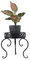 WBYNB Metall Blumentopfständer, Rund Blumentopfhalter, Pflanzenhocker, Blumenständer Vintage, Potted Plant Stand, für Innen, Balkon, Outdoor, Garten, Balkon (Schwarz)