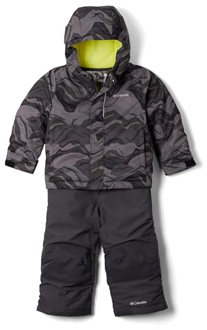 Columbia Unisex Kids Buga Set, Snowsuit Ski Jacket and Pants Set, Black Tectonic, Size M