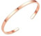AJ LONDON Personalised Engraved Bracelet Cuff Bangle with Any Text/Name (ROSE GOLD Polished)