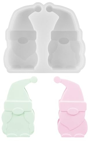 Silikonformar gjutform, 3D tomte silikonform jul jultomte gips för gjutformar silikon för jul påsk används