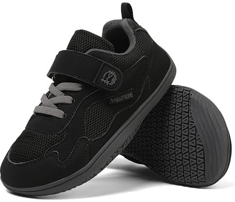 Freiluftkind Everest Kids – Zapatillas Barefoot Antideslizantes Negro/Talla 30 EU – Nuestras Zapatillas Barefoot para niños apoyan el Desarrollo Saludable de los pies de tu Hijo.