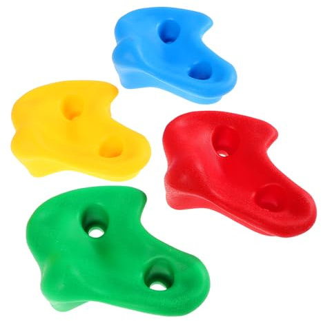 Vaguelly 4 Piezas Escalando Rocas De Pared Interior Juguete De Patio Trasero Conjunto De Roca y Pared Actividad Física para Pequeños Agarre De y Jardín Sostener Coche De Playground Escalada