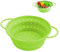 Colador plegable de 21,5 cm, colador de cocina, colador de silicona, colador de cocina, cesta de verduras y frutas, para escurrir pasta, frutas y verduras, color verde