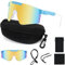 Homelyxe Schnelle Brille Herren Damen Fahrradbrille Sport Sonnenbrille UV400 Schutz Sportbrille Winddicht Rennrad Brille Verstellbare Fahrrad Brille für Rave Laufen Fahrradsport Bergsteigen Grün