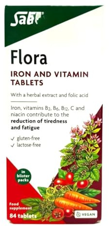 Comprimés multivitamines, fer et vitamines B2, B6, B12 et C, 84 comprimés