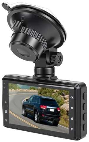 Jectse Cámara de Tablero Dual 4k Delantera y Trasera, Grabación Dual Delantera Trasera 4k y 1080p, WiFi Integrado de 2,4 G Aplicación Inteligente, Grabación en Bucle, Sensor G