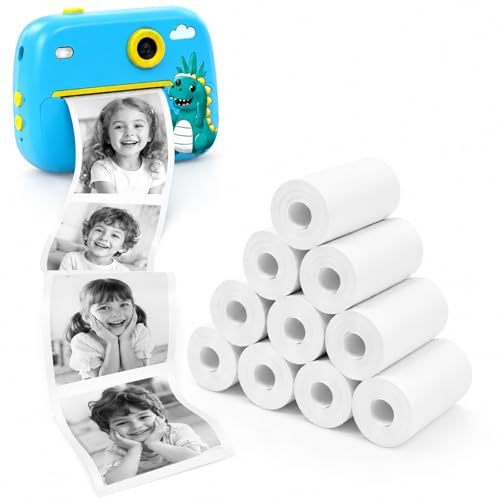 15 rullar termopapper barnkamera 57 mm x 25 mm, kamerapapper för direkt tryck | Termiskt papper för barn omedelbar bild, termiskt tryckpapper för barnkamera, foton, anteckningar, etiketter