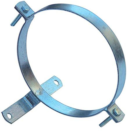 WOLFPACK 22010035 Collier de Serrage pour Tube de Poêle galvanisé avec Support de 200 mm, Cranberry 200mm