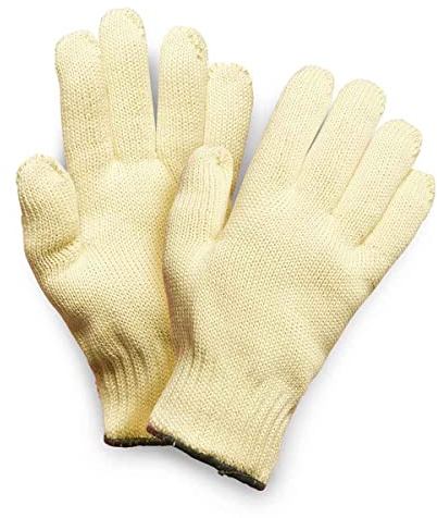 LEBON GTA/D/27 Gant de Protection Chaleur, ignifugé, Multifonction (Barbecue, Cuisine, Cuisson, Grill, cheminée...). Entièrement doublé. 1 Paire - Taille Unique - Coloris Jaune