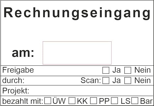 Konteringsstämpel/räkningskontroll – med trodat Professional datumstämpel 5480 – Custom (68 x 47 mm) i olika utföranden, kontor, bokningsstämpel, företagsstämpel