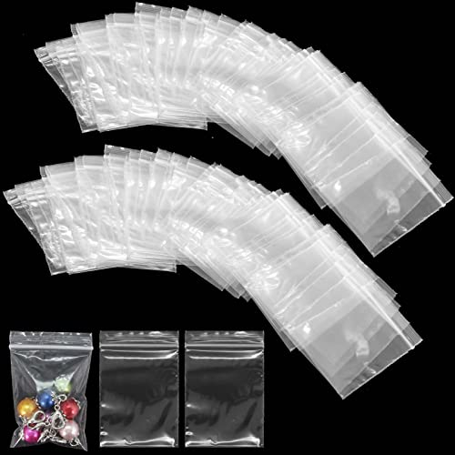 500 Plastikbeutel, Transparente Zip Beutel Kleine Plastiktüten Verschluss, Plastiktüten Ziplock Zip Klein für die Aufbewahrung von Schmuck, Kleinen Keksen und Süßigkeiten (6 * 4 cm)