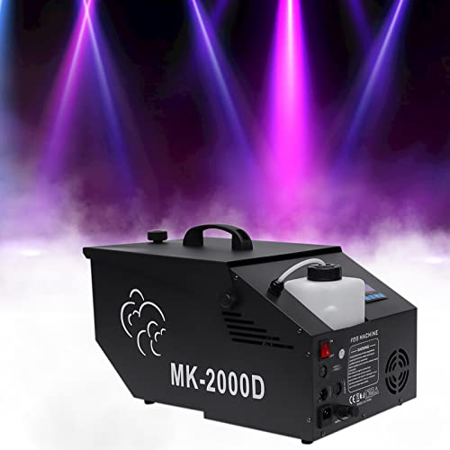 Máquina de humo baja de Lying Smoke Machine DMX Fog Machine Stage Fogger 1200 W con cubierta de humo remota inalámbrica 80-100 ㎡, 5000 CFM