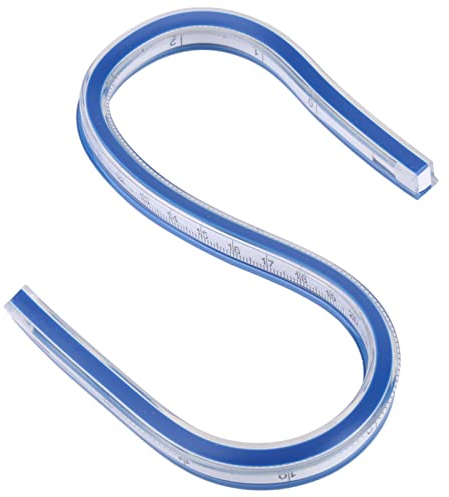 Flexibles Kurvenlineal 30cm/60cm Biegbares Flex Design Lineal Zeichnung Nähmaßstab Messwerkzeug für Technische Zeichnungen, Bekleidungsdesign(30cm)