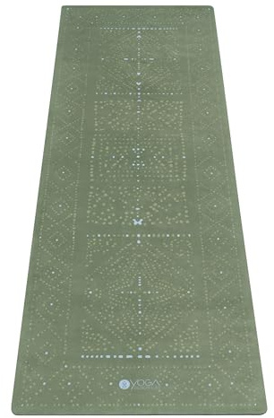 Yoga Design Lab Travel Yoga Mat 1.5 mm, Thin, Non-Slip, Foldable, Lightweight, Mat/Towel, Machine Washable, with Carry Strap (Boho Glow, 1.5 mm)