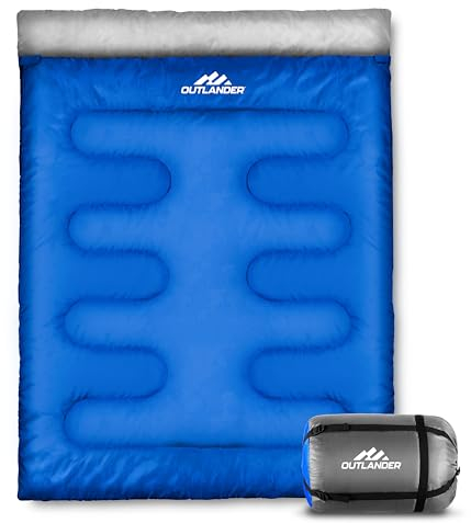 Doppelschlafsack für Erwachsene, 3 Jahreszeiten, Rucksackreisen, leicht, wasserdicht, Saison 3, Schlafsack für kaltes Wetter, für Kinder, warm, Camping, Wandern, Outdoor, Reisen, Jagd, mit