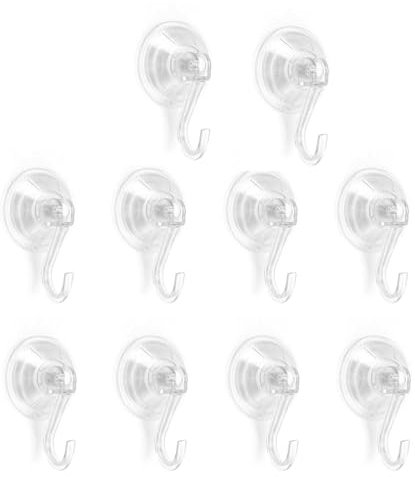 HERKINDNESS 10 Stück Saughaken, Saughaken Extra Stark, Saugnäpfe mit Haken, Mehrzweck Haken Saugnapf, 45mm Durchmesser, Max 5kg, Kein Bohren oder Kleben Erforderlich, für Bad Küche Fenster