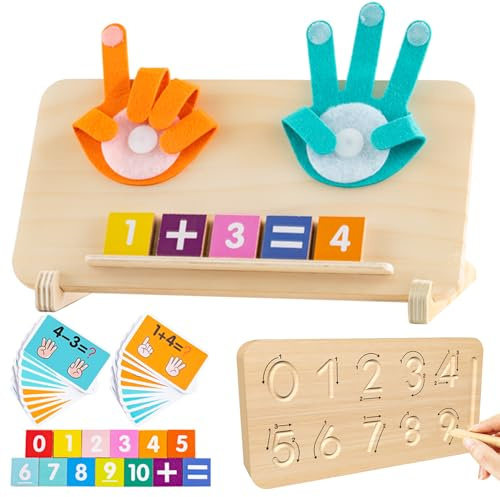 Spielzeug ab 3 4 5 Jahre, Montessori Spielzeug ab 3 4 5 6 Jahre Zahlen Lernspiele Pädagogisch Wertvoll Mathe Lernspielzeug, Sensorik Kinderspielzeug Geburtstag Geschenke für Vorschule Jungen Mädchen