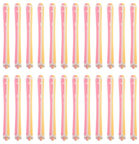 VALICLUD 24 unidades de rulos flexibles de plástico para mujeres, versátiles rizadores para peinar, rodillos ligeros para ondulaciones frías, práctico peinado DIY