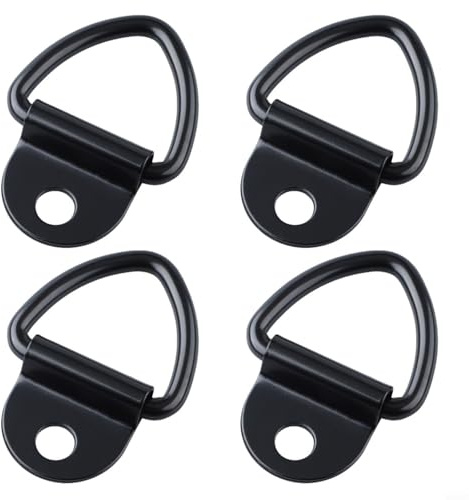 MonoSora Lot de 4 ancrages en fer robustes d'une capacité de 450 kg avec trou de montage de 12 mm pour sécuriser la cargaison sur remorque, camion, moto