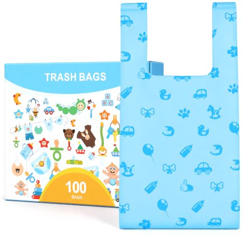 VINATO 100 Sacs a Crottes pour Chiens avec Poignée, Extra Épais et Long, Neutralise Les Odeurs, Adapté aux Chiens de Toutes Tailles (37x17cm)