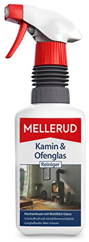 MELLERUD Kamin & Ofenglas Reiniger | 1 x 0,5 l | Reinigungsmittel zum Entfernen von hartnäckigen Verschmutzungen auf Kamin- und Ofenglasscheiben
