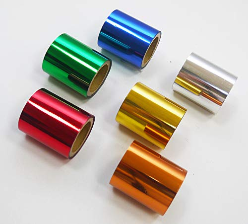 KINGTOOL Hot Foil Paper, Hot Foil Roll Used with Hot Foil Pen (1.57x197 (4cm x 5Meter), Standard Color)
