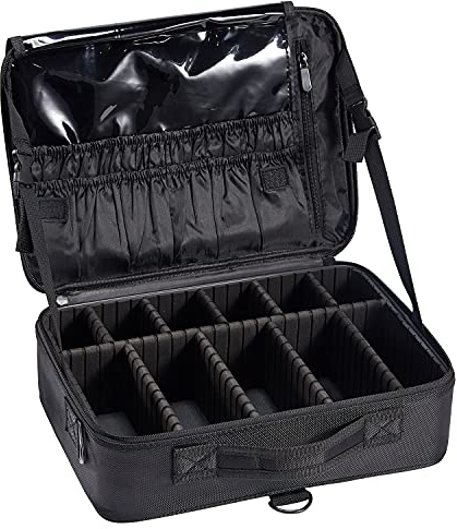 Kosmetiktasche Groß Make up Tasche Schminktasche Kosmetikkoffer Make up Koffer Schminkkoffer Leer Make up Organizer Tasche Kosmetik Aufbewahrung Risegepäck,Schwarz