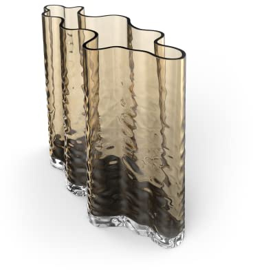 Cooee Design Gry Wide vas 19 cm konjak, glasvas, tulpanvas, konjakfärg