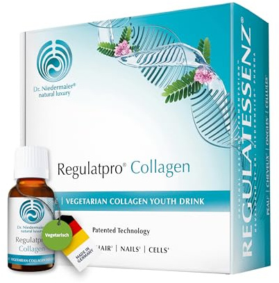 Regulatpro Collagen Drink: Liquid Dietary Supplement - Collagen, Hyaluronic Acid, Biotin, Niacin, Zinc, Vitamin C, D, E, B12, Selenium, 20x20 ml