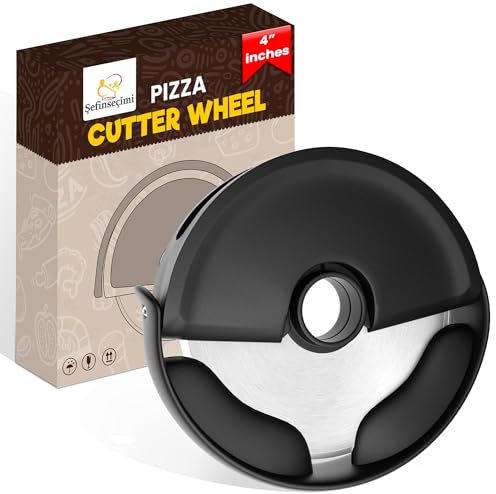 Sefinsecimi Compact Grip Pizza Cutter – Ergonomic Handheld Pizza Wheel with Razor-Sharp Stainless Steel Blade – Safe, Durable, and Easy to Clean – Perfect for Slicing Pizza, Flatbreads & More