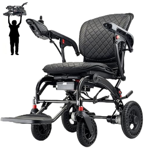 Sedia a Rotelle Elettrica per Adulti, Pieghevole e Ultraleggera per Tutti i Terreni, con Seduta Ergonomica, Autonomia 13 km, Batteria Rimovibile, Joystick 360° e Sicurezza Anti-Ribaltamento