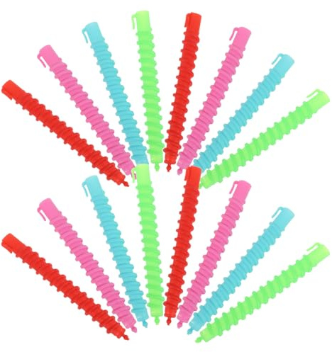 BAZEITFLOW 60 Pezzi Bigodini per Permanente a Spirale Piccoli, Bacchette Leggere in Plastica per Chioma Corti e Lunghi, Strumenti per Permanente a Freddo e Styling Chioma Colore Casuale