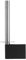 Vipp 4 Toilettenpapierrollenhalter, Edelstahl, Silber, 6,5 x 11 cm, h 20,5 cm