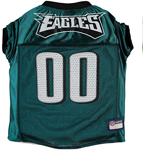 Pets First NFL Philadelphia Eagles Dog Jersey, Medium, Poly-mesh and Satin, Officially Licensed