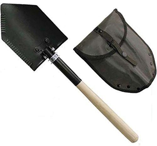 Armeeverkauf Armee Klappspaten, Stiel Natur mit Tasche