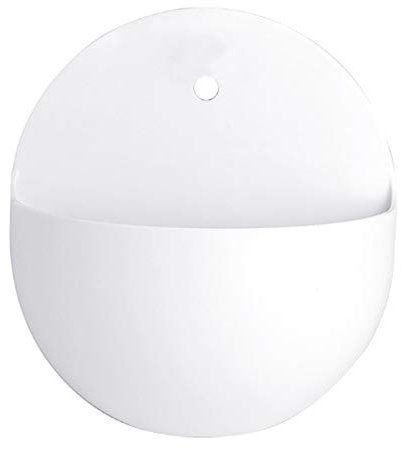 Koomiao Wandvase Plastik Blumentopf Hängend Pflanztopf zur Wandaufhängung Für Sukkulenten Pflanzen Blumentöpfe ,Wand /Balkon /Fenster deko (Weiß)