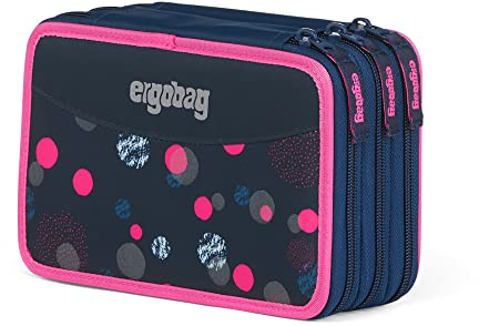 ergobag Maxi-Mäppchen Set 40-Teilig, Lyra Bunt- und Filzstifte, Kleingeld Fach, Lineal, Schere PhantBärsiewelt - Blau