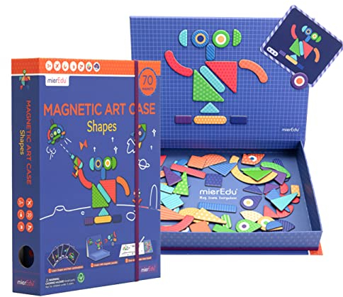 mierEdu Magnetspiel Box Formen – Kreatives Magnetpuzzle & Lernspiel für Kinder ab 3 Jahren – Geometrische Formen für Fantasie & Motorik – Reisespiele Kinder ab 3