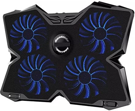 Ventilador para Portátil Laptop Cooler Cooling Pad Gaming Cooler Bracket Con Cuatro Ventiladores Y 2 USB Para Computadoras Portátiles De 14-17  Base Refrigeradora Portátil ( Color : Blu , Size : 40*2