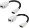 XMSJSIY Acoplador de conector Keystone HDMI hembra a hembra, adaptador a presión para placa de pared Keystone 4K @60Hz, soporte de conexión de alta velocidad, 18 cm, 2 unidades