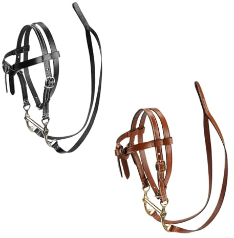 LeMieux Toy Pony Western Bridle - Functioning Leather Bridle - Educational Toy - Ages 3+ - Tan