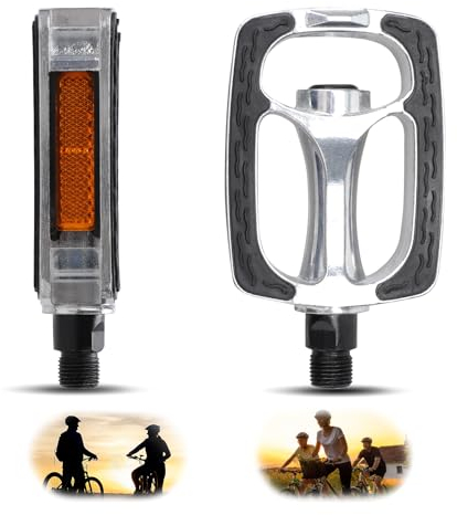 Kigniote 1 Paar Fahrradpedale Pedale Mountainbike Fahrradpedale rutschfest Fahrradpedale Metall Fahrradpedale Aluminium Fahrrad Pedale-Geeignet für Mountainbikes, Falträder, MTB，etc Pedal