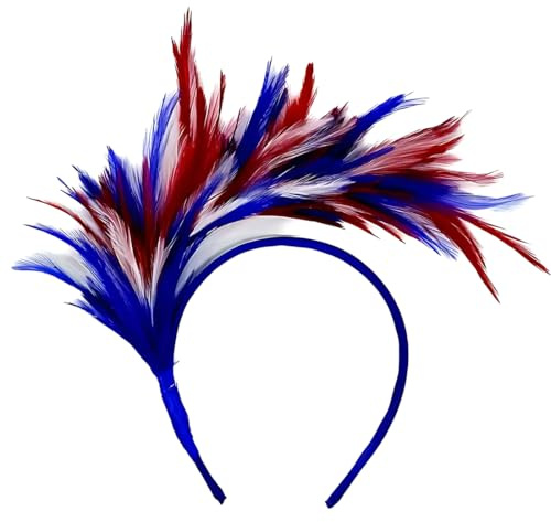 BCHKO Bandeau à Plumes Colorées, Serre-Tête Fascinator Bibi des Années 20 pour Cosplay Costume Carnaval Fête Halloween Pâques pour Femme