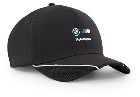 BMW Genuine M Motorsport Baseball Cap Black Hat Adjustable 5 Panel 80165B5D0E6