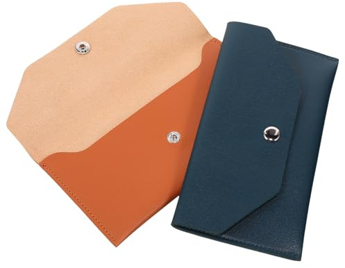ifundom 2pezzi Mini Portafoglio in Similpelle Per Denaro Contante Buste Sottili Riutilizzabili Per Budget Organizer Portatile Per Carte e Ricevute